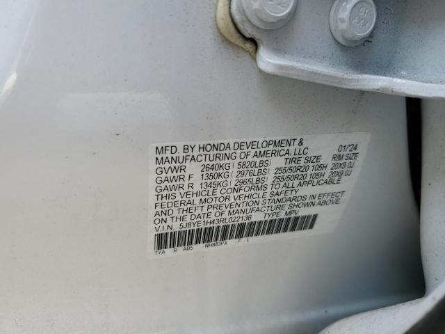 2024 Acura Mdx მანქანა იყიდება აუქციონზე, vin: 5J8YE1H43RL022136, აუქციონის ნომერი: 91913465