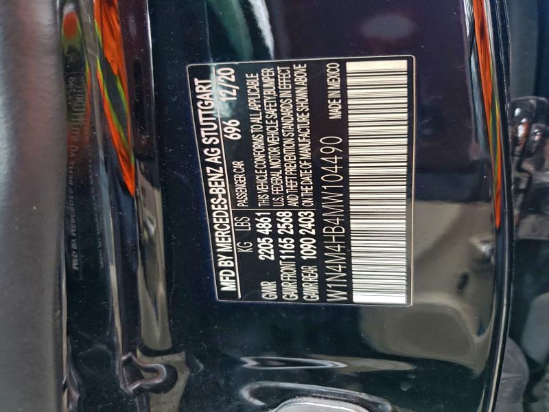 93736715 :رقم المزاد ، W1N4M4HB4MW104490 vin ، 2021 Mercedes-benz Glb مزاد بيع