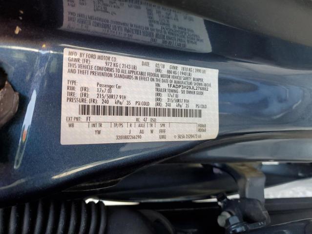 92227685 :رقم المزاد ، 1FADP3H29JL276882 vin ، 2018 Ford Focus Sel مزاد بيع