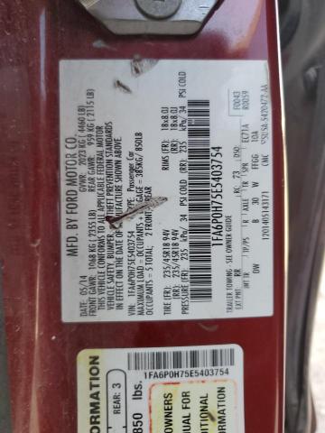 2014 Ford Fusion მანქანა იყიდება აუქციონზე, vin: 1FA6P0H75E5403754, აუქციონის ნომერი: 93463975