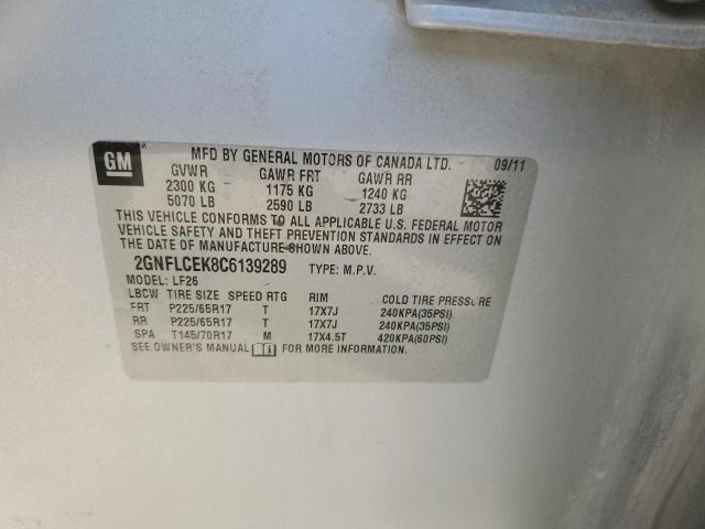 2012 Chevrolet Equinox Ls მანქანა იყიდება აუქციონზე, vin: 2GNFLCEK8C6139289, აუქციონის ნომერი: 91416505
