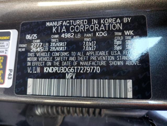 2026 Kia Sportage მანქანა იყიდება აუქციონზე, vin: KNDPU3DG6T7279770, აუქციონის ნომერი: 90130375