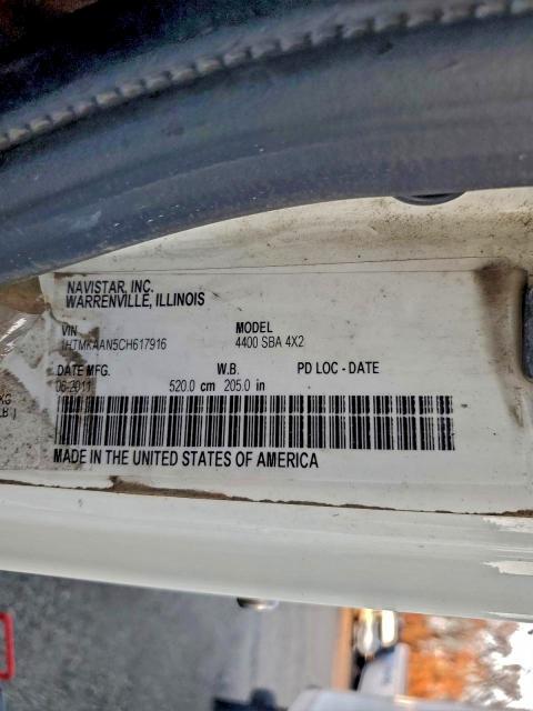 Продаж на аукціоні авто 2012 International 4000 4400, vin: 1HTMKAAN5CH617916, номер лоту: 98261385