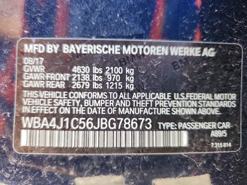 Продаж на аукціоні авто 2018 Bmw 430i Gran, vin: WBA4J1C56JBG78673, номер лоту: 94444525