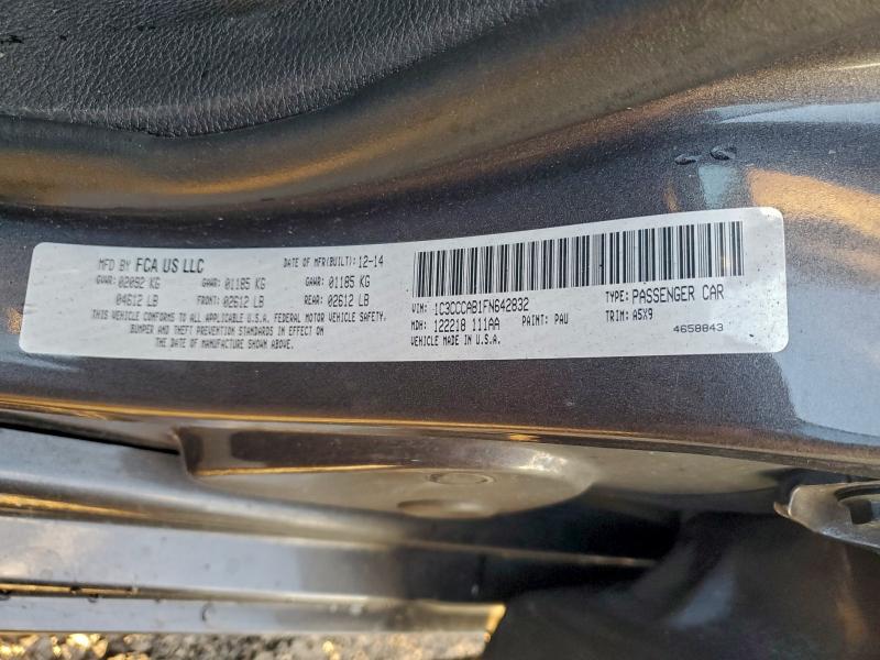 Продаж на аукціоні авто 2015 Chrysler 200, vin: 1C3CCCAB1FN642832, номер лоту: 94641985