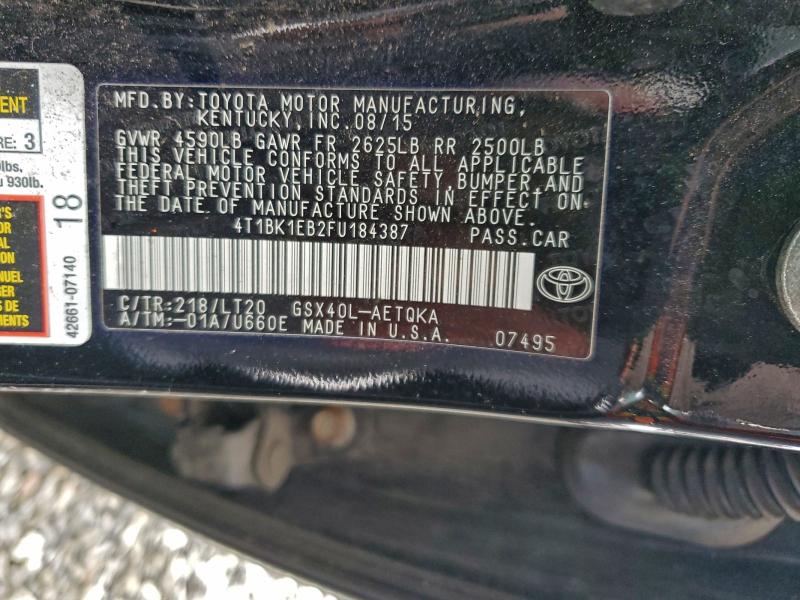 Aukcja sprzedaży 2015 Toyota Avalon, vin: 4T1BK1EB2FU184387, numer aukcji: 93891065