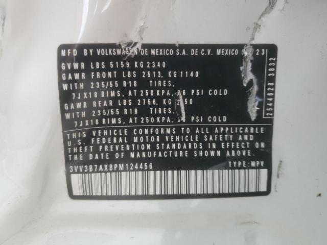 91566385 :رقم المزاد ، 3VV3B7AX8PM124456 vin ، 2023 Volkswagen Tiguan مزاد بيع