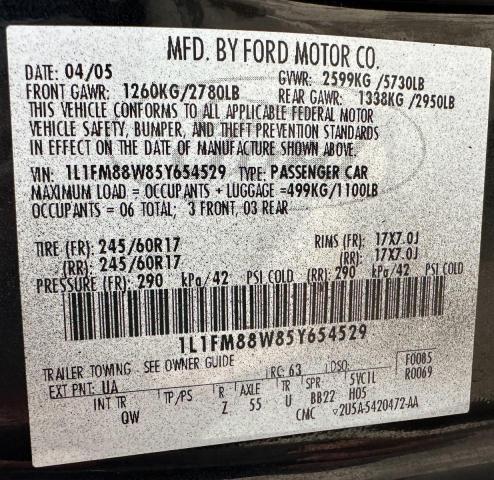 Aukcja sprzedaży 2005 Lincoln Town Car E, vin: 1L1FM88W85Y654529, numer aukcji: 91582605