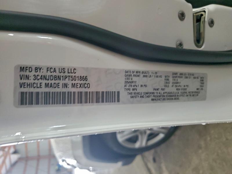 94028805 :رقم المزاد ، 3C4NJDBN1PT501866 vin ، 2023 Jeep Compass مزاد بيع