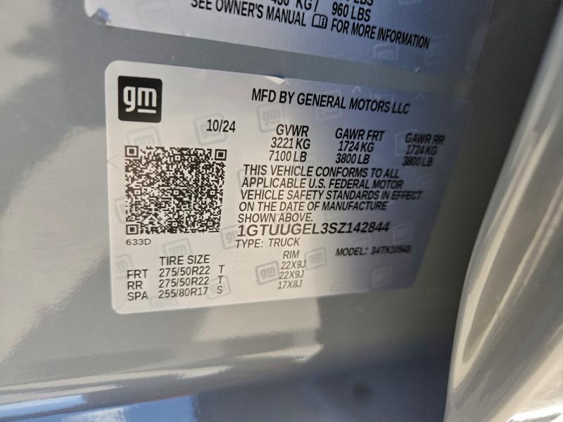 Продажа на аукционе авто 2025 Gmc Sierra, vin: 1GTUUGEL3SZ142844, номер лота: 92632675