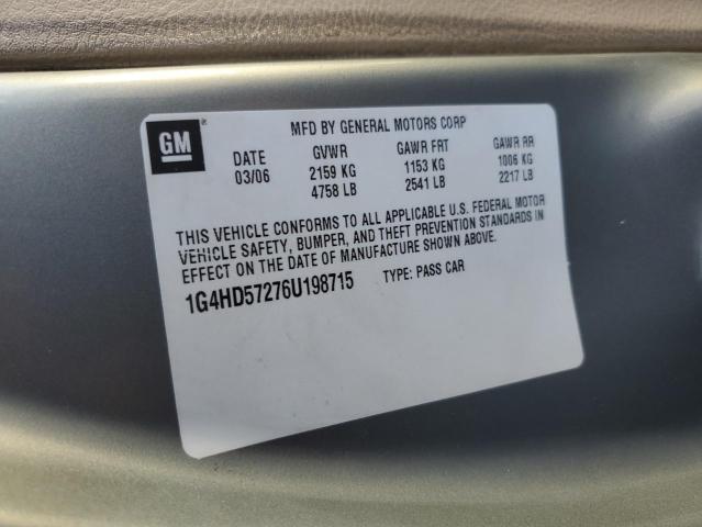 91886615 :رقم المزاد ، 1G4HD57276U198715 vin ، 2006 Buick Lucerne مزاد بيع