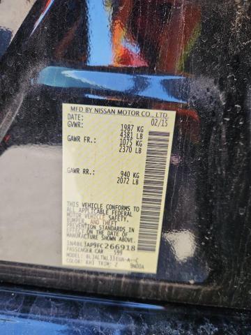 2015 Nissan Altima მანქანა იყიდება აუქციონზე, vin: 1N4BL3AP9FC266918, აუქციონის ნომერი: 91386195