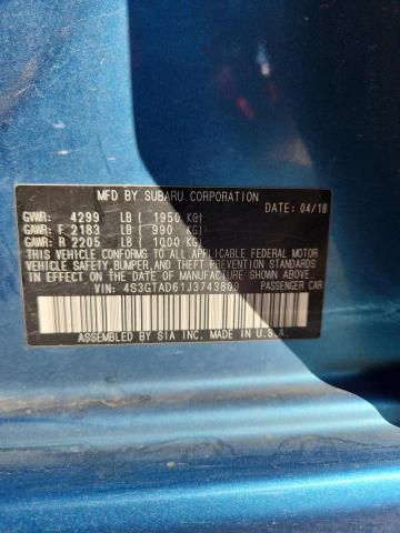 93155555 :رقم المزاد ، 4S3GTAD61J3743809 vin ، 2018 Subaru Impreza مزاد بيع