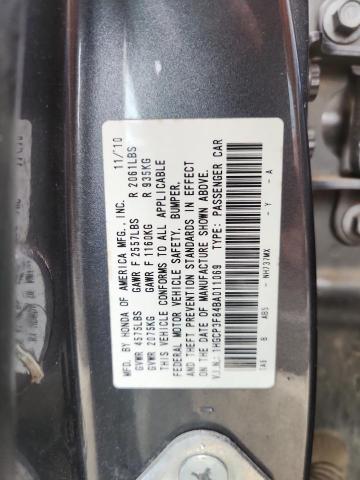 92674075 :رقم المزاد ، 1HGCP3F84BA011069 vin ، 2011 Honda Accord مزاد بيع