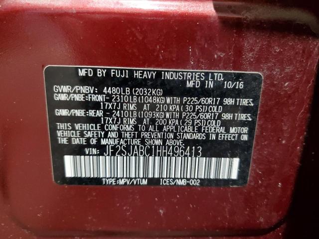 Aukcja sprzedaży 2017 Subaru Forester, vin: JF2SJABC1HH496413, numer aukcji: 92818795