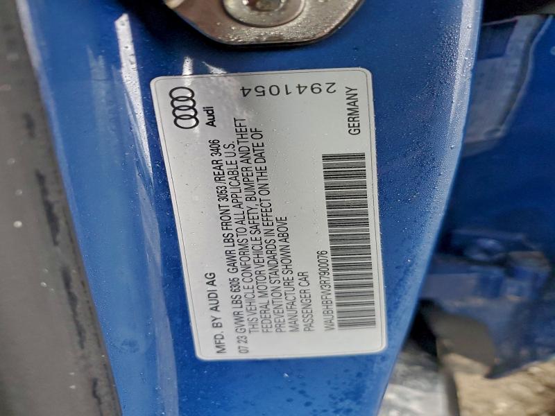 Продаж на аукціоні авто 2024 Audi Rs E-tron, vin: WAUBHBFW3R7900076, номер лоту: 94682775