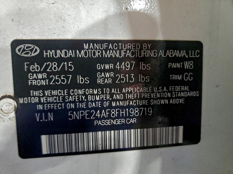 Aukcja sprzedaży 2015 Hyundai Sonata, vin: 5NPE24AF8FH198719, numer aukcji: 94270125