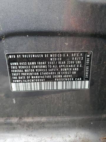 91231405 :رقم المزاد ، 3VWPL7AJ9CM709367 vin ، 2012 Volkswagen Jetta Tdi مزاد بيع