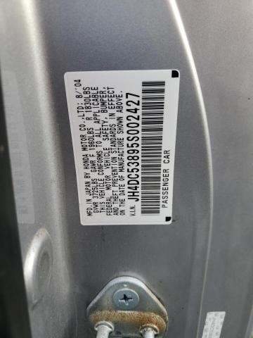 Aukcja sprzedaży 2005 Acura Rsx, vin: JH4DC53895S002427, numer aukcji: 91652045