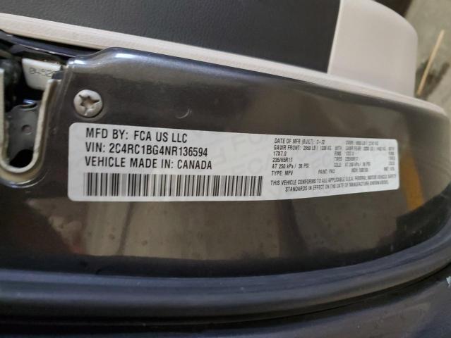 Продаж на аукціоні авто 2022 Chrysler Pacifica, vin: 2C4RC1BG4NR136594, номер лоту: 93010615