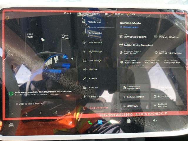Продаж на аукціоні авто 2025 Tesla Model Y, vin: 7SAYGDEE9SF234610, номер лоту: 91831165
