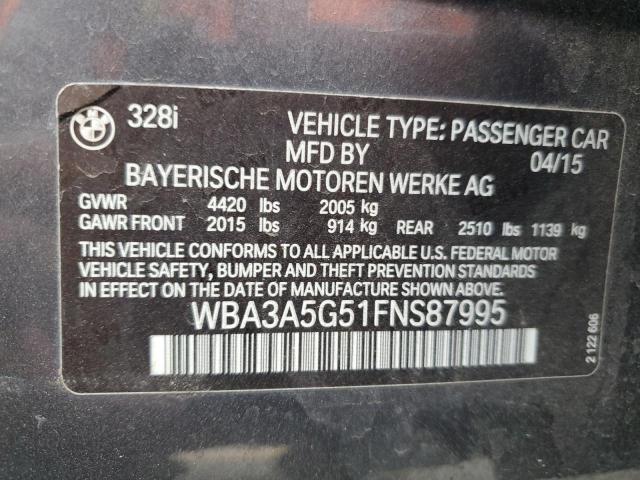 Продажа на аукционе авто 2015 Bmw 328, vin: WBA3A5G51FNS87995, номер лота: 92430195