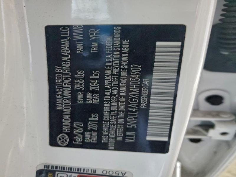 2021 Hyundai Elantra მანქანა იყიდება აუქციონზე, vin: 5NPLL4AGXMH034902, აუქციონის ნომერი: 93634995
