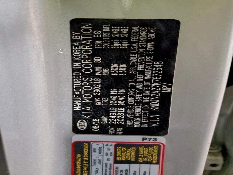 Aukcja sprzedaży 2019 Kia Soul, vin: KNDJN2A27K7672648, numer aukcji: 93537765
