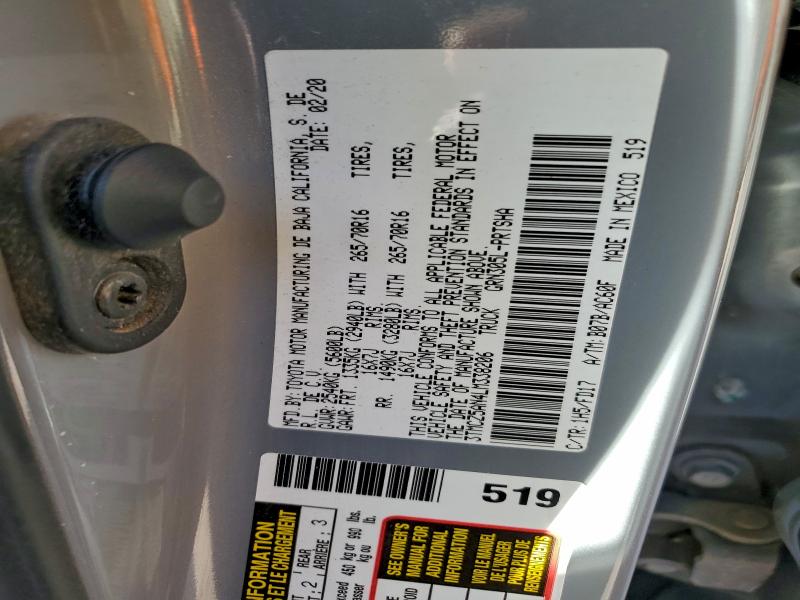 2020 Toyota Tacoma Dou მანქანა იყიდება აუქციონზე, vin: 3TMCZ5AN4LM338206, აუქციონის ნომერი: 94466105