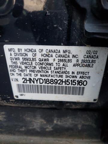 Aukcja sprzedaży 2002 Acura Mdx, vin: 2HNYD18892H515160, numer aukcji: 93316415
