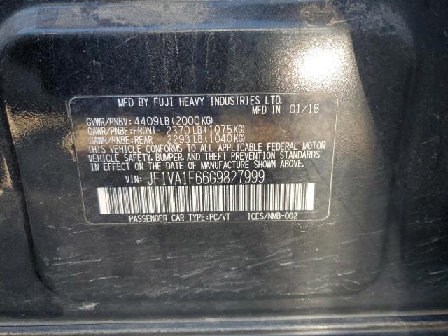 2016 Subaru Wrx Premiu მანქანა იყიდება აუქციონზე, vin: JF1VA1F66G9827999, აუქციონის ნომერი: 91203485
