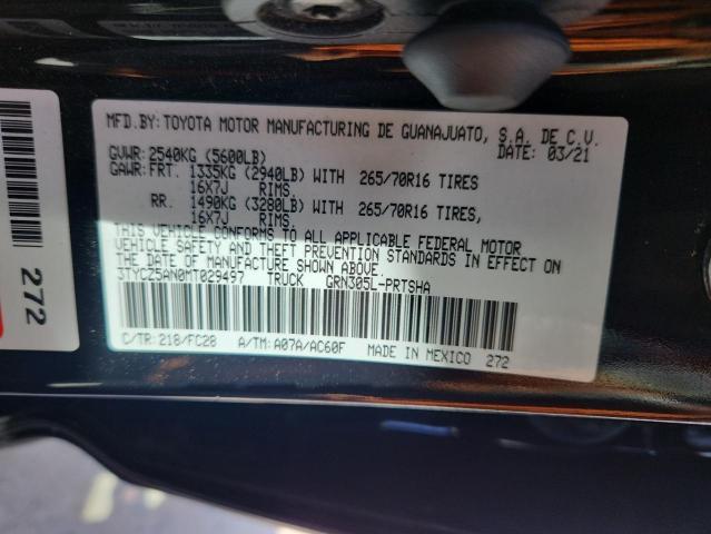 Aukcja sprzedaży 2021 Toyota Tacoma, vin: 3TYCZ5AN0MT029497, numer aukcji: 91250515