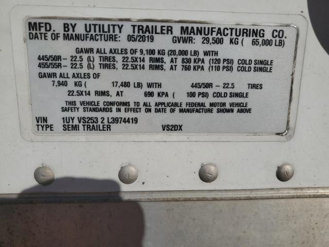 Aukcja sprzedaży 2020 Utility Trailer Trailer, vin: 1UYVS2532L3974419, numer aukcji: 90370225