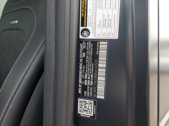 91129755 :رقم المزاد ، W1NYC7HJ7MX416505 vin ، 2021 Mercedes-benz G مزاد بيع