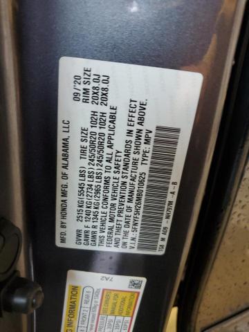 93884095 :رقم المزاد ، 5FNYF5H26MB010625 vin ، 2021 Honda Pilot مزاد بيع