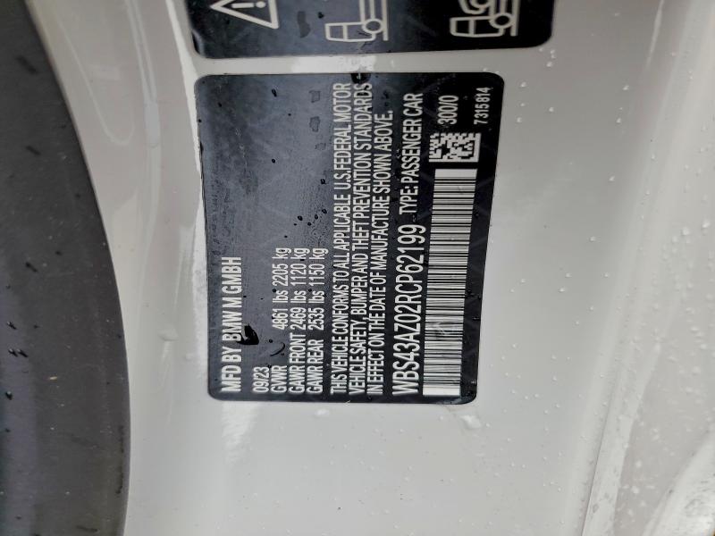 Продаж на аукціоні авто 2024 Bmw M4 Competi, vin: WBS43AZ02RCP62199, номер лоту: 94050325