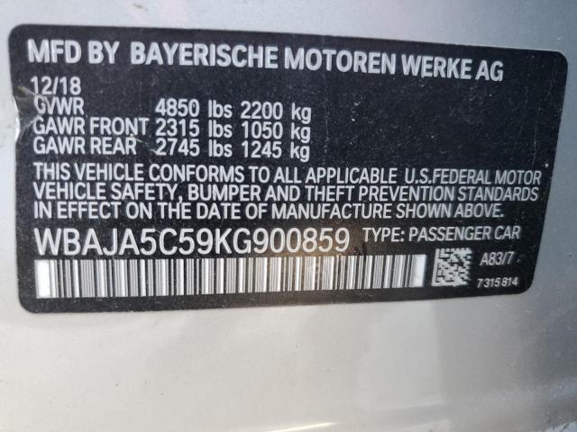 Aukcja sprzedaży 2019 Bmw 530, vin: WBAJA5C59KG900859, numer aukcji: 91907475