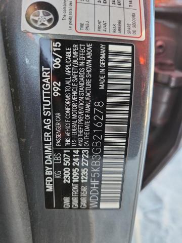 93136845 :رقم المزاد ، WDDHF5KB3GB216278 vin ، 2016 Mercedes-benz E مزاد بيع