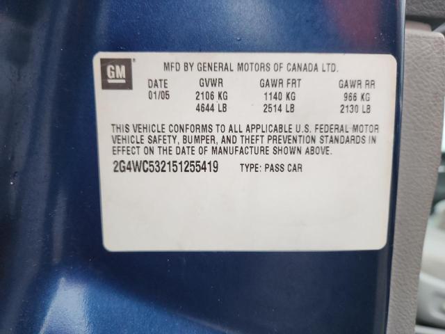 2005 Buick Lacrosse მანქანა იყიდება აუქციონზე, vin: 2G4WC532151255419, აუქციონის ნომერი: 90860465