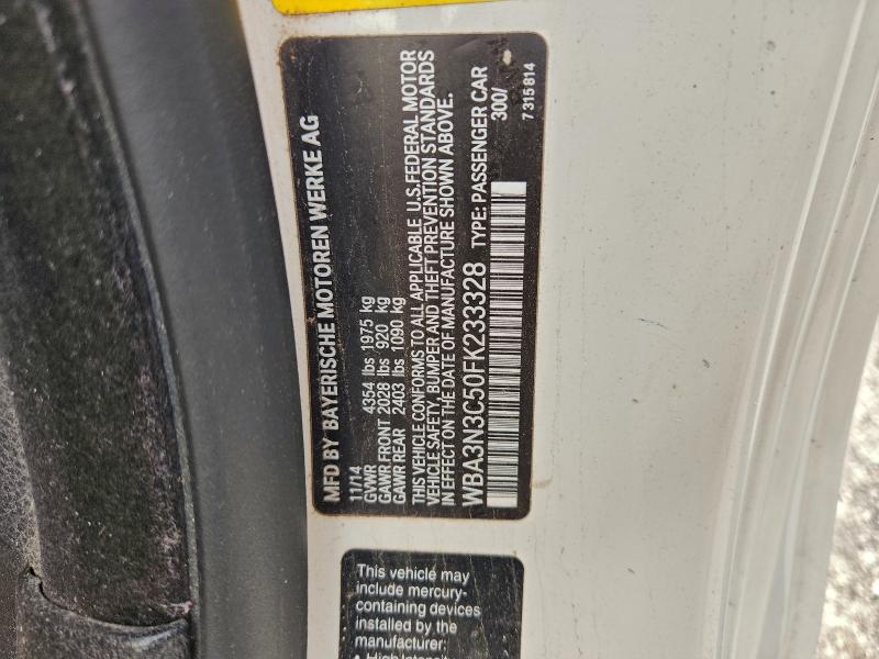 Aukcja sprzedaży 2015 Bmw 428, vin: WBA3N3C50FK233328, numer aukcji: 93272505