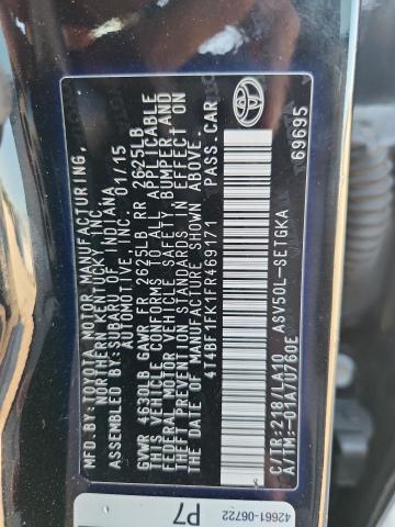 Продажа на аукционе авто 2015 Toyota Camry, vin: 4T4BF1FK1FR469171, номер лота: 90902485