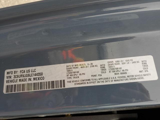 Продаж на аукціоні авто 2020 Ram Promaster, vin: 3C6URVJG6LE144350, номер лоту: 97603485