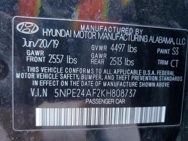 Aukcja sprzedaży 2019 Hyundai Sonata Se, vin: 5NPE24AF2KH808737, numer aukcji: 78939243