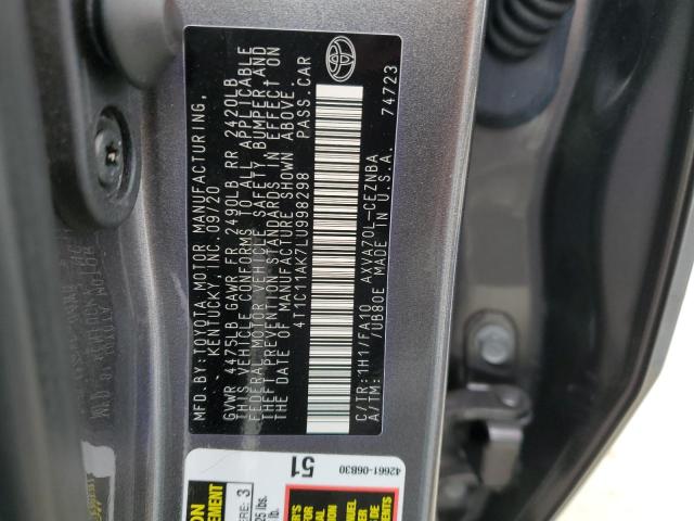 Продажа на аукционе авто 2020 Toyota Camry Le, vin: 4T1C11AK7LU998298, номер лота: 79828353