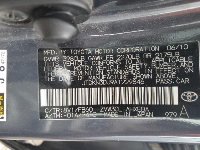82380423 :رقم المزاد ، JTDKN3DU9A1229846 vin ، 2010 Toyota Prius مزاد بيع