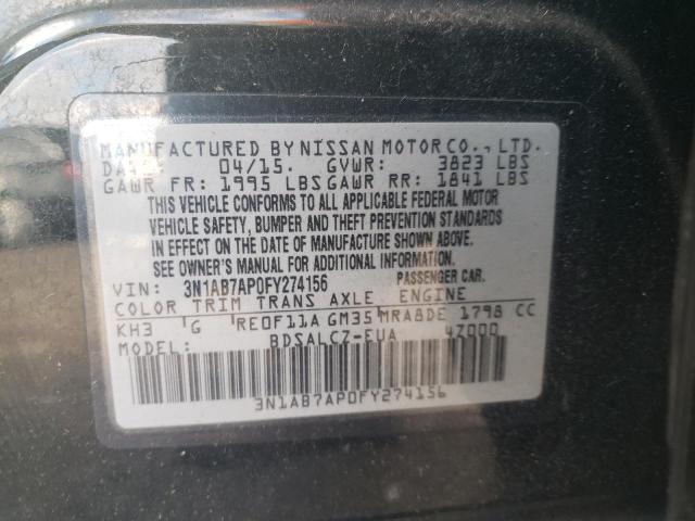 Продажа на аукционе авто 2015 Nissan Sentra S, vin: 3N1AB7AP0FY274156, номер лота: 80207853