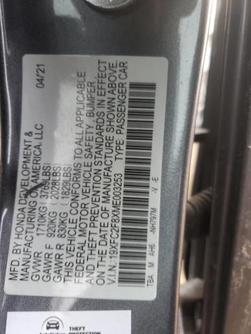 2021 Honda Civic Sport მანქანა იყიდება აუქციონზე, vin: 19XFC2F8XME003253, აუქციონის ნომერი: 80231153