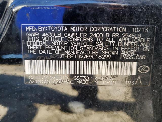Aukcja sprzedaży 2014 Lexus Is, vin: JTHBF1D27E5018299, numer aukcji: 80369013