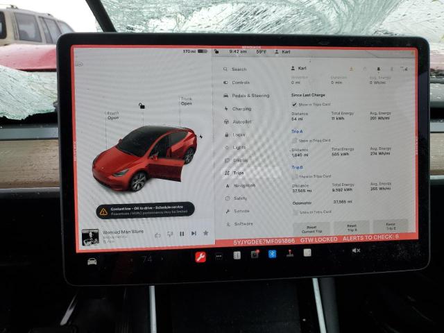 Продаж на аукціоні авто 2021 Tesla Model Y, vin: 5YJYGDEE7MF091866, номер лоту: 79803393