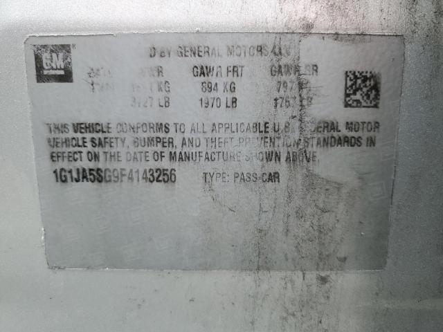 2015 Chevrolet Sonic Ls მანქანა იყიდება აუქციონზე, vin: 1G1JA5SG9F4143256, აუქციონის ნომერი: 79393433